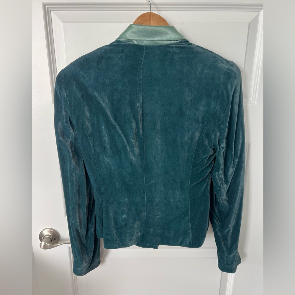 VINTAGE DOUBLE D RANCH Velvet Satin Blazer w/ Conchos SZ S